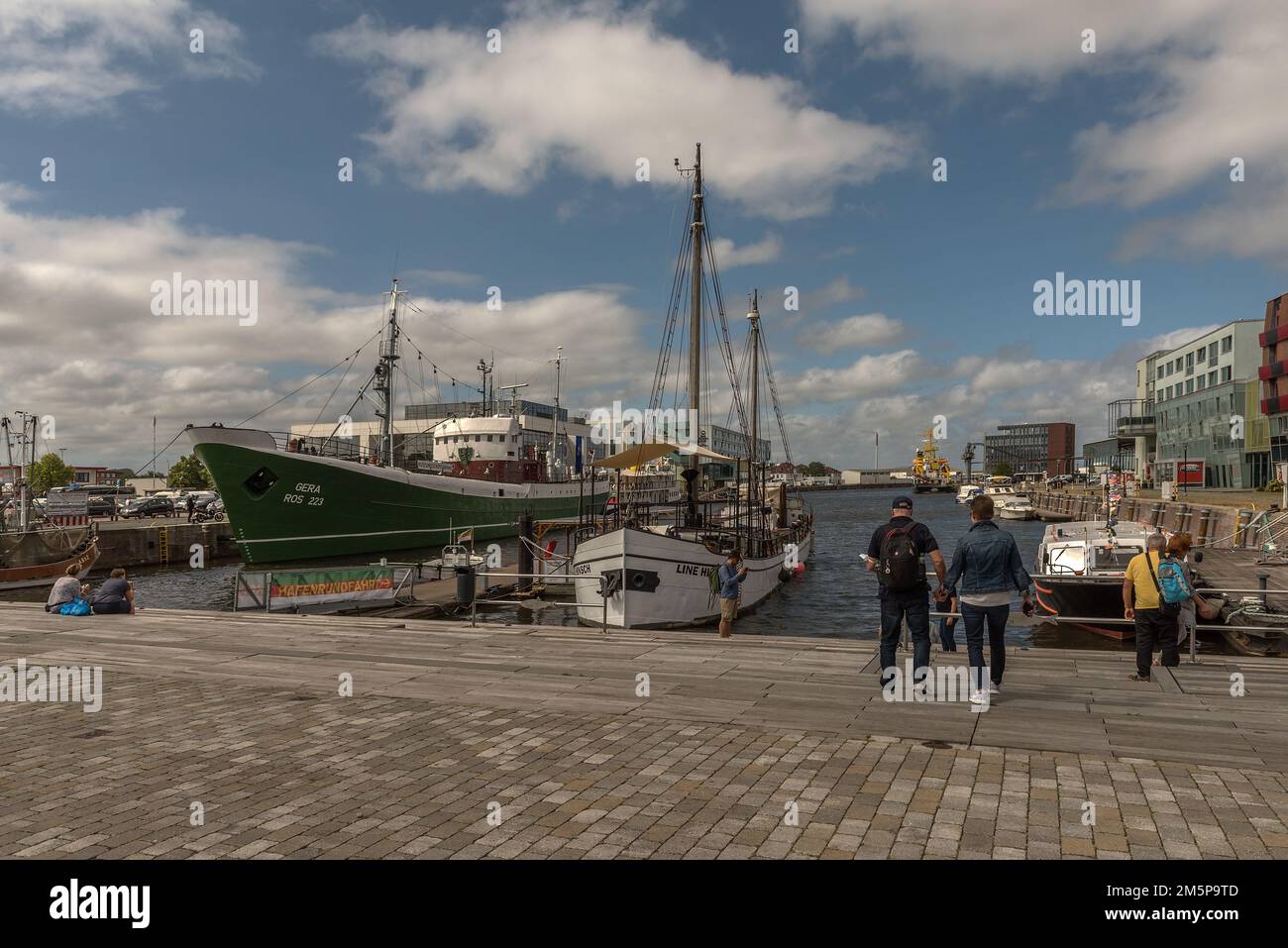 Museumsschiff im Fischereihafen Bremerhaven, Deutschland Stockfoto