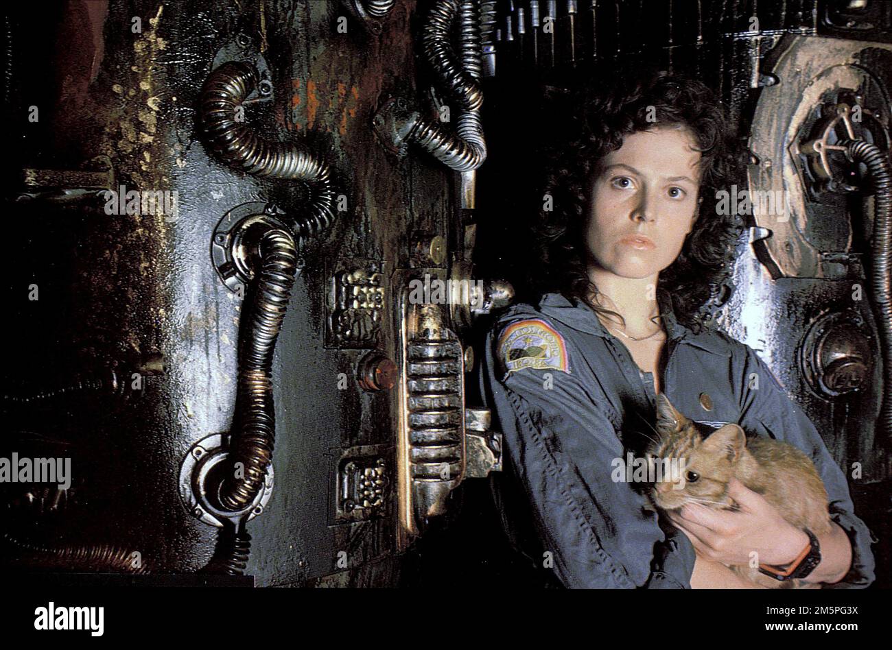 Alien Sigourney Weaver und Katze Stockfoto
