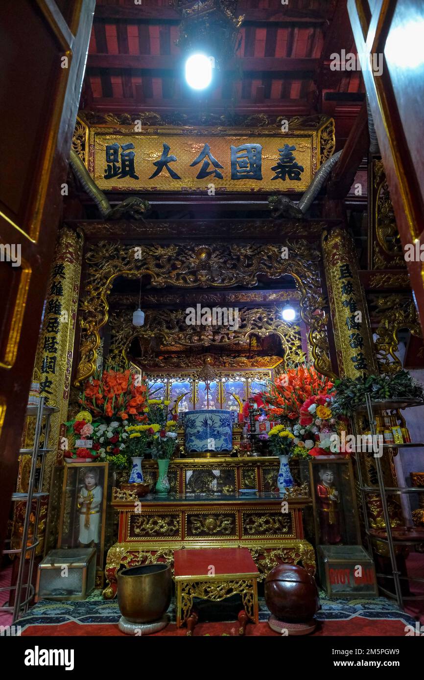 BAC Ha, Vietnam - 17. Dezember 2022: BAC Ha Tempel in der Provinz Lao Cai, Vietnam. Stockfoto