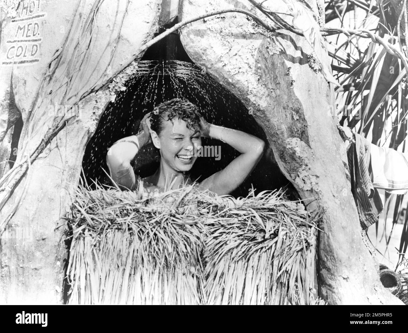 MITZI GAYNOR in RODGERS and HAMMERSTEINS SOUTH PACIFIC 1958 Regisseur JOSHUA LOGAN Musik Richard Rodgers Lyrics Oscar Hammerstein II Based on Tales of the South Pacific by James A. Michener Rodgers and Hammerstein Productions / Magna Theatre Corporation / Twentieth Century Fox Stockfoto