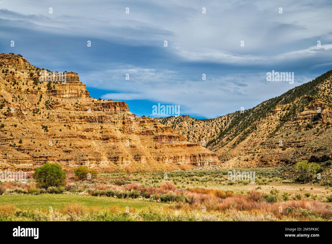Sandsteinfelsen im Nine Mile Canyon, Utah, USA Stockfoto