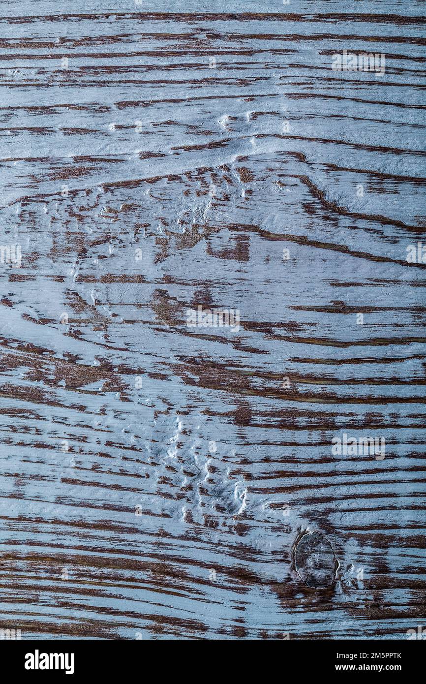 Grunge natürlicher Holzhintergrund, Draufsicht. Stockfoto