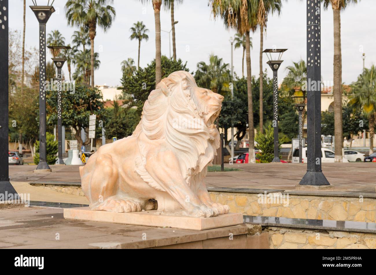 Löwenstatuen im Atatürk Park in Mersin, Türkei Stockfoto