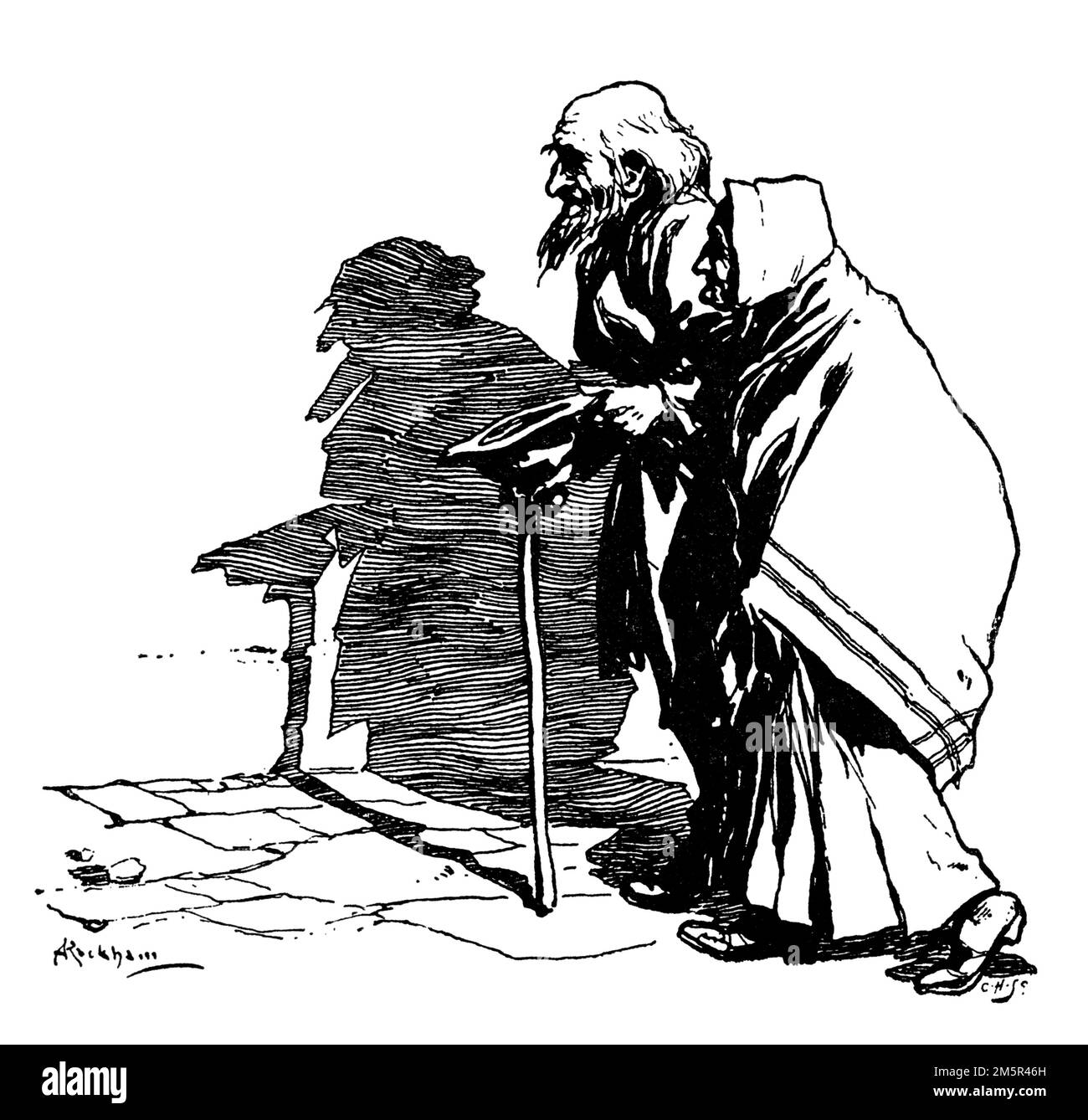 Arthur Rackham (1867-1939). Abbildung mit dem Titel „von der Einladungskarte zur Papa-Mama-Party“, 1896 Stockfoto