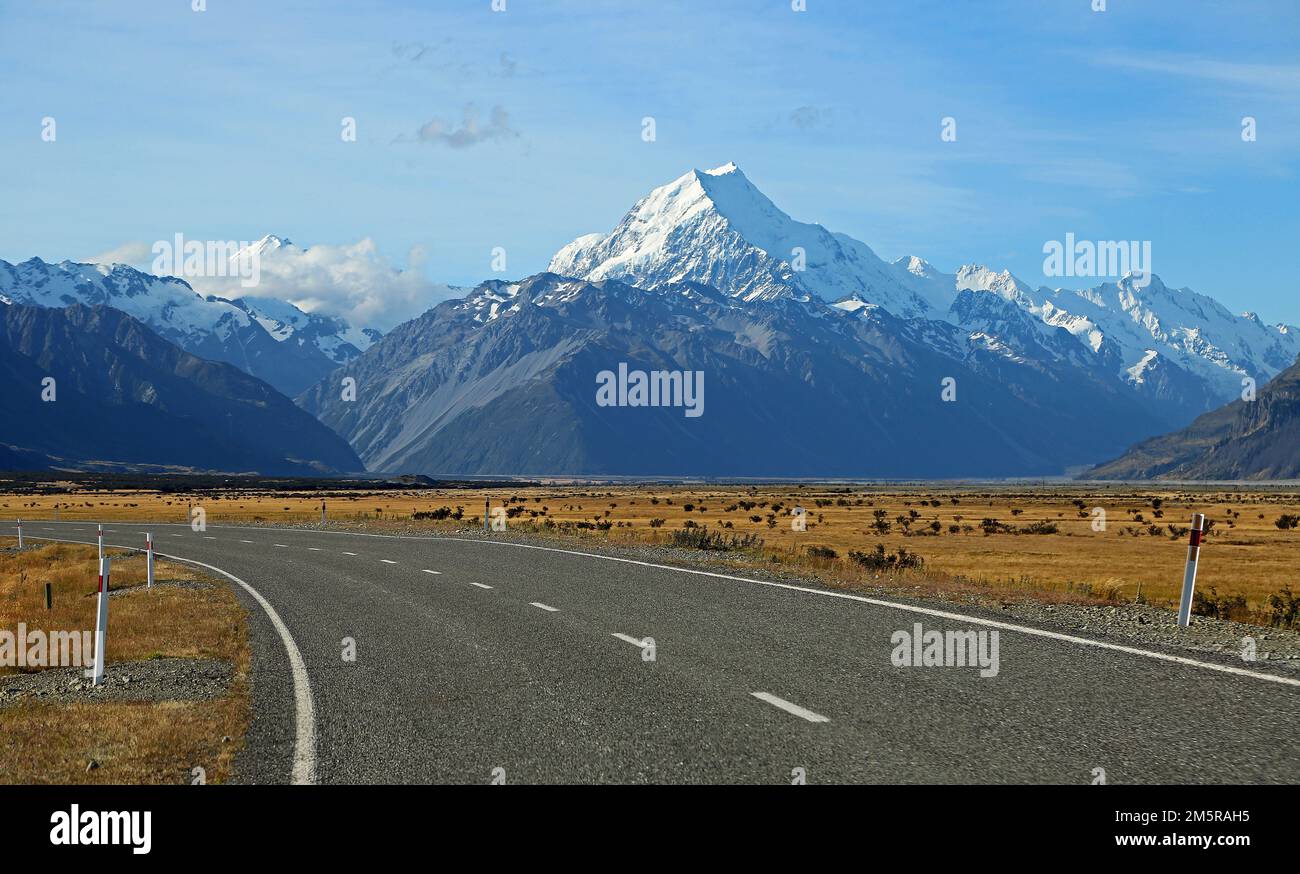 Mt Cook im Tasman Valley - Neuseeland Stockfoto