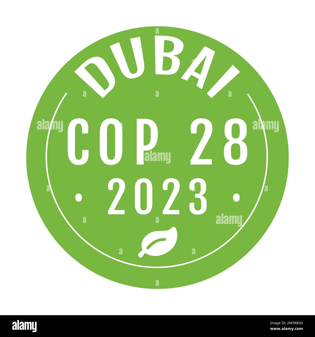 COP 28 in Dubai Symbol der Vereinigten Arabischen Emirate Stockfoto