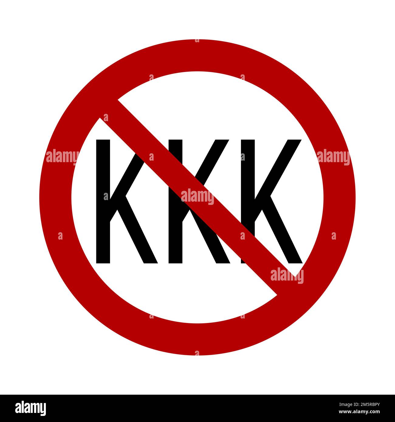 Kein Symbol für KKK, Ku Klux Klan Stockfoto