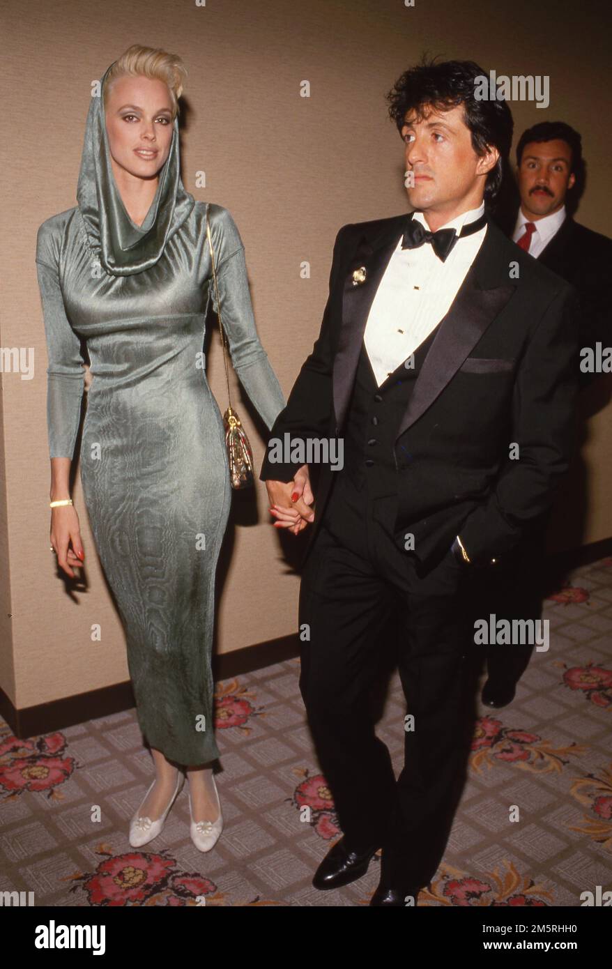 Sylvester Stallone und Brigitte Nielsen 1986 Quelle: Ralph Dominguez/MediaPunch Stockfoto