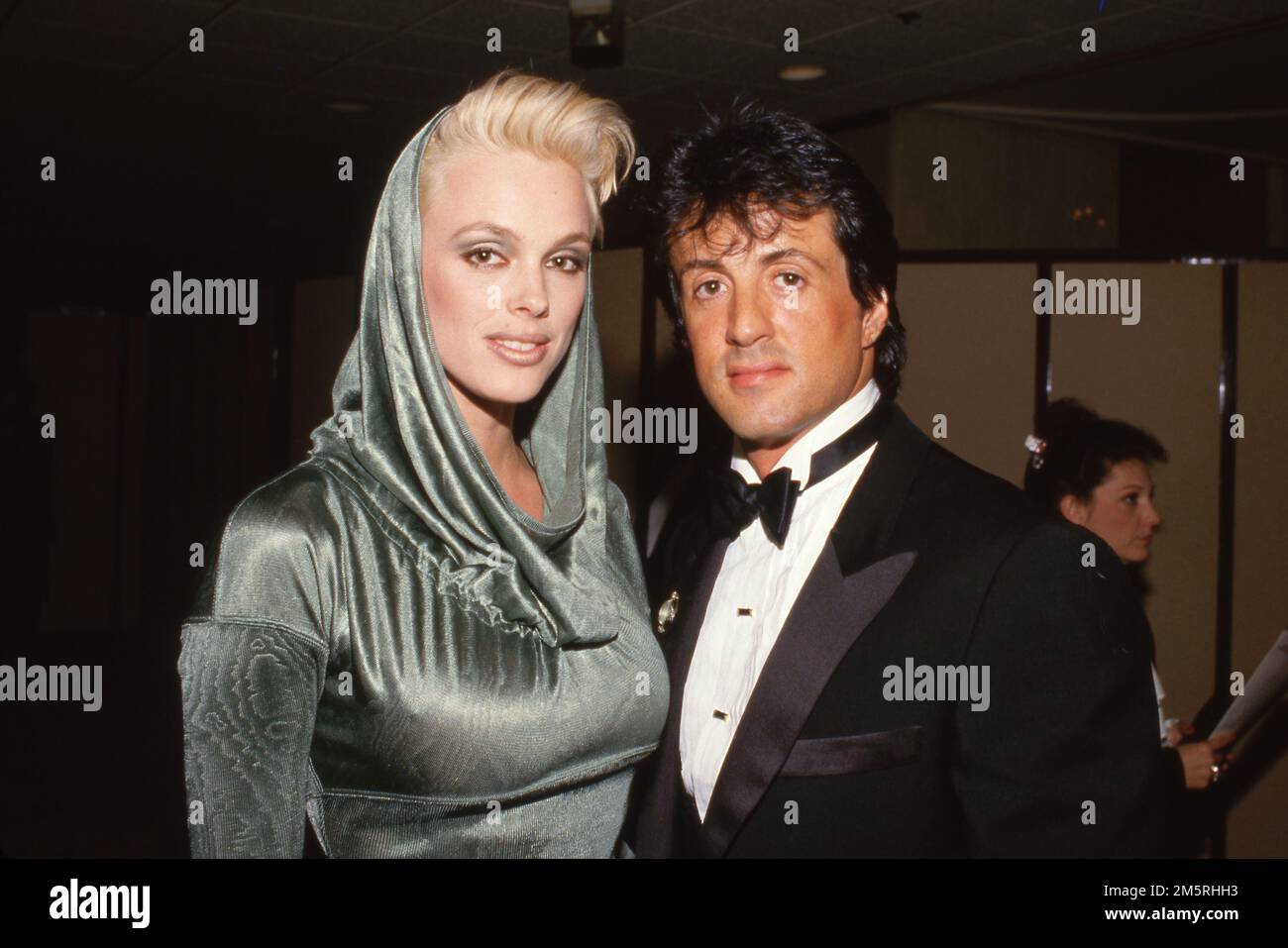 Sylvester Stallone und Brigitte Nielsen 1986 Quelle: Ralph Dominguez/MediaPunch Stockfoto