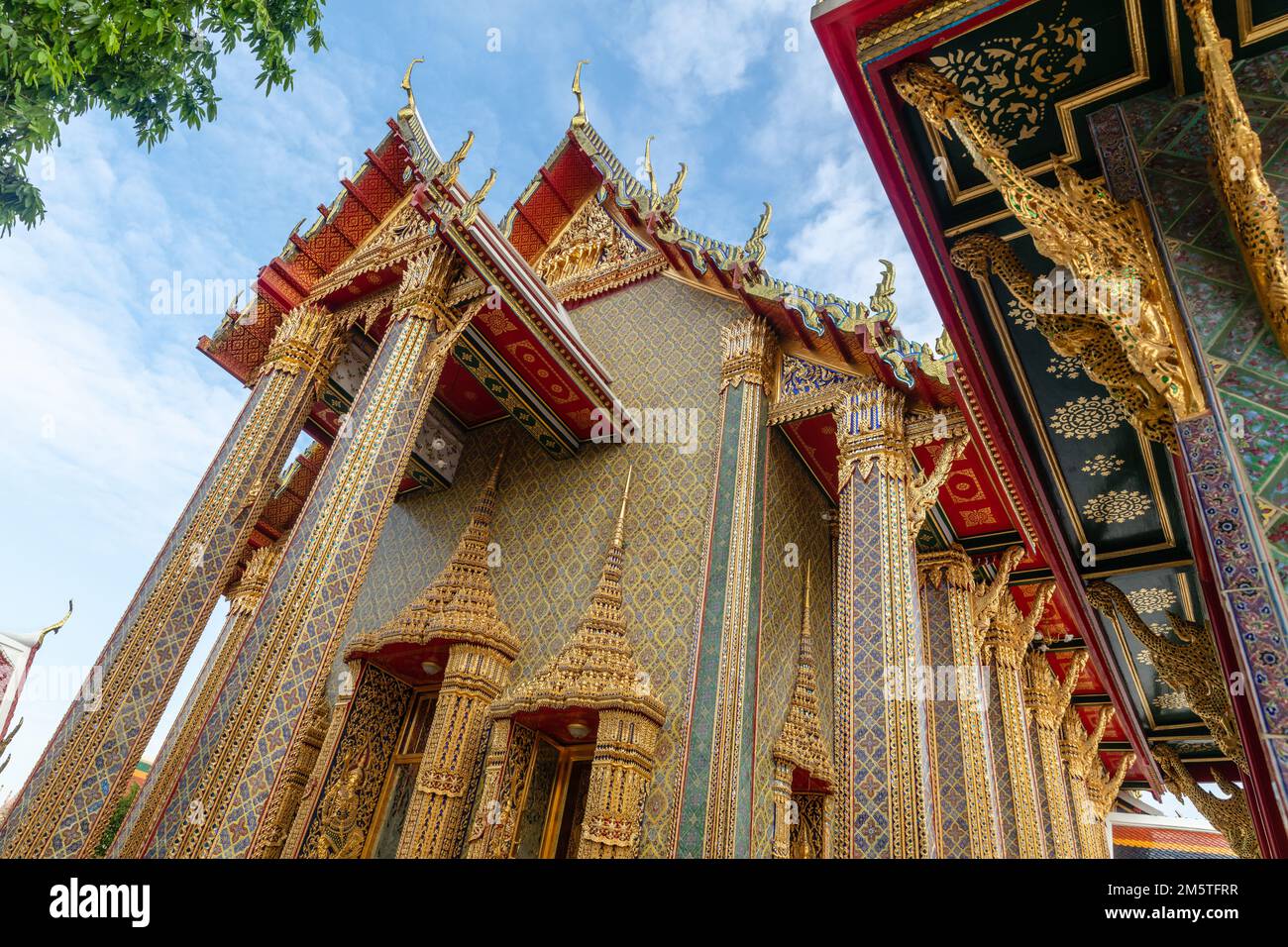 Wat Ratchabophit Sathitmahasimaram Ratchaworawihan, ein buddhistischer Tempel in Bangkok, Thailand. Stockfoto