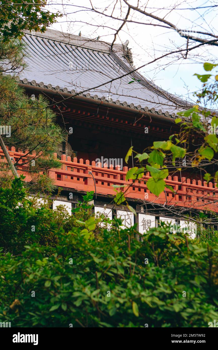 Ziermuster des antiken Tempels im Ueno Park Stockfoto