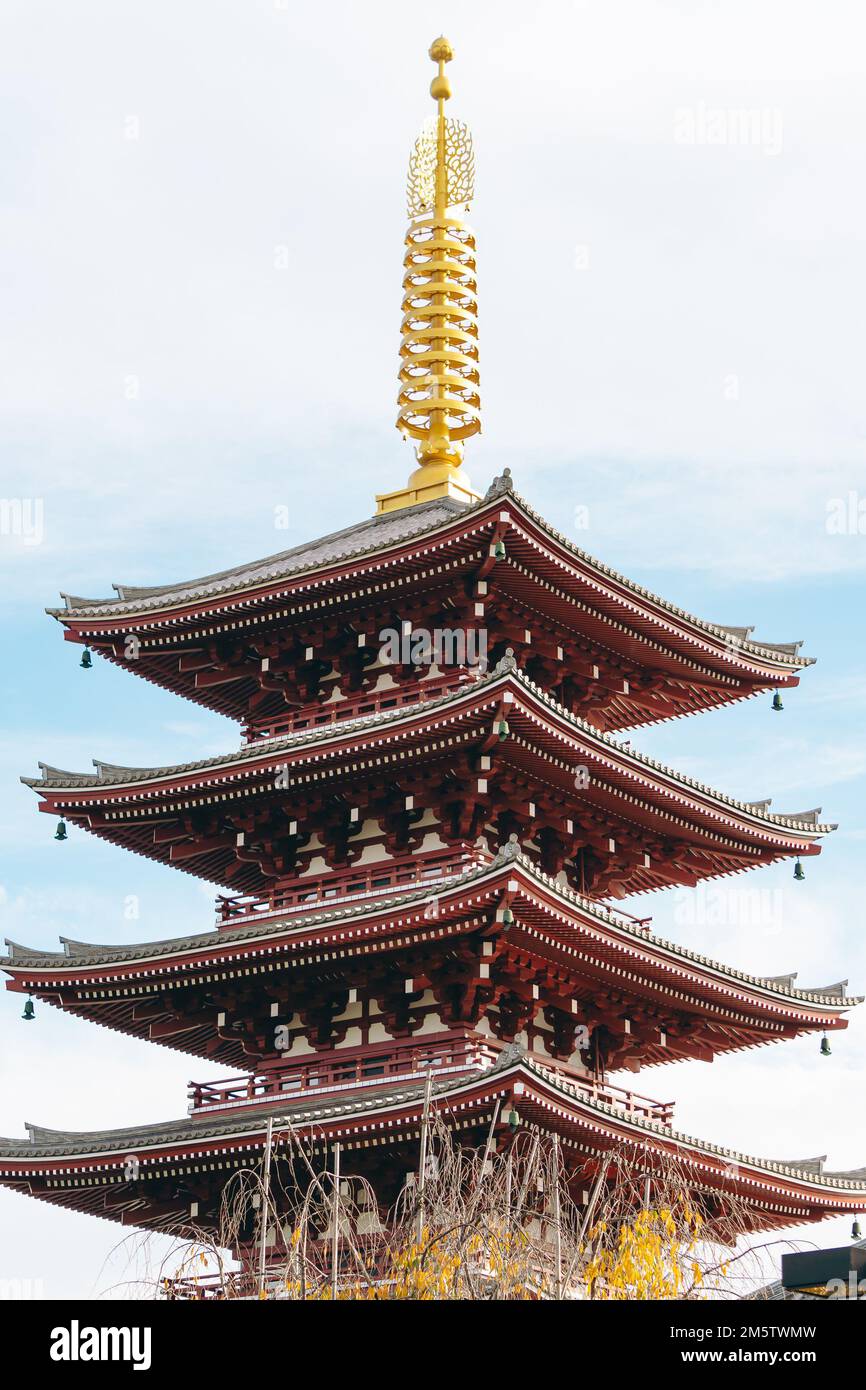 Architekturentwürfe des Sensoji-Tempels in Asakusa Stockfoto