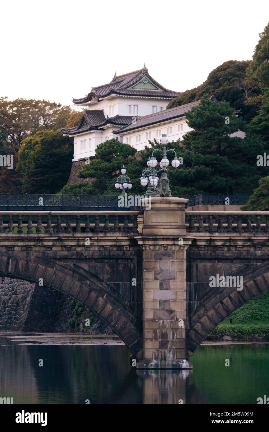 Kaiserpalast Tokio oder Schloss Edo Stockfoto
