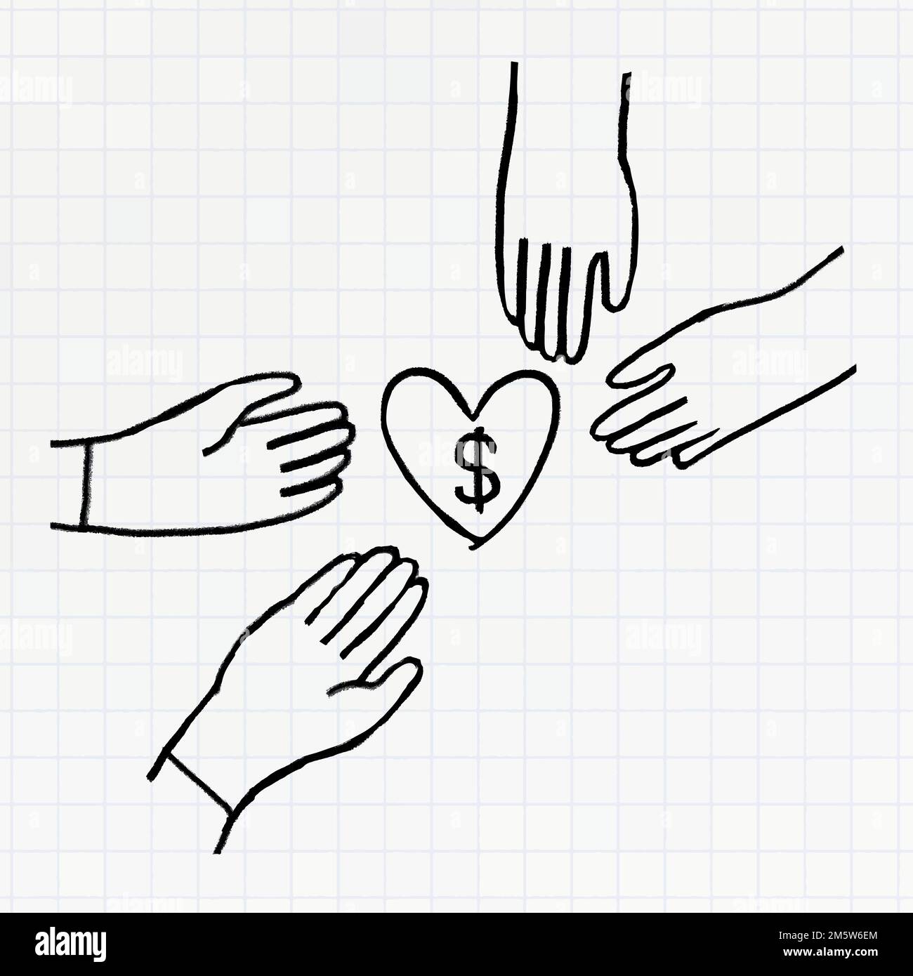 Spenden Sie jetzt, um Gemeinschaften zu unterstützen, die vom COVID-19-Vektor betroffen sind Stock Vektor