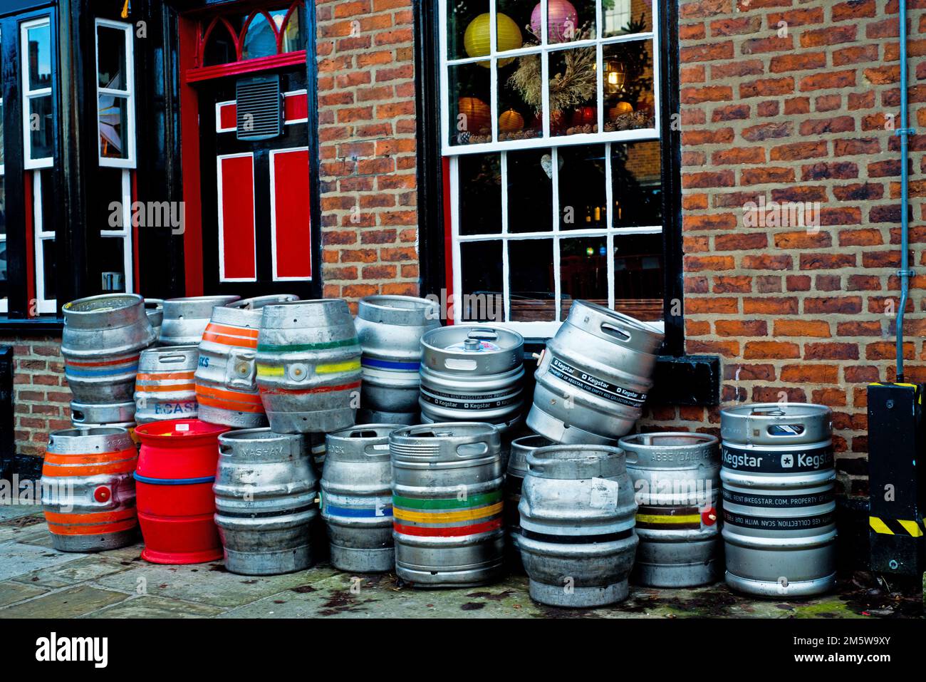 Beer Barrells, Knaresborough, Yorkshire, England Stockfoto