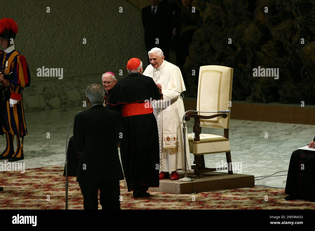 Papst Benedikt XVI., Joseph Ratzinger, Vatikanstadt, Italien Stockfoto