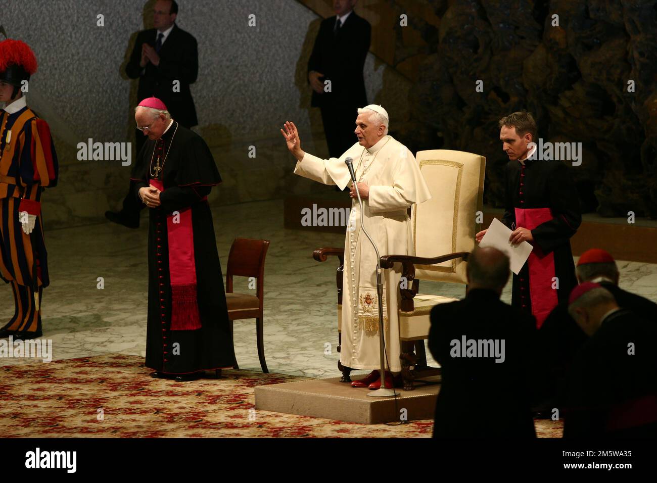 Papst Benedikt XVI., Joseph Ratzinger, Vatikanstadt, Italien Stockfoto