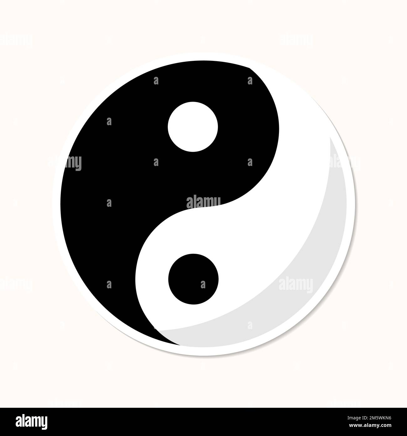 Der Yin und Yang Symbol Sticker Vektor Stock Vektor