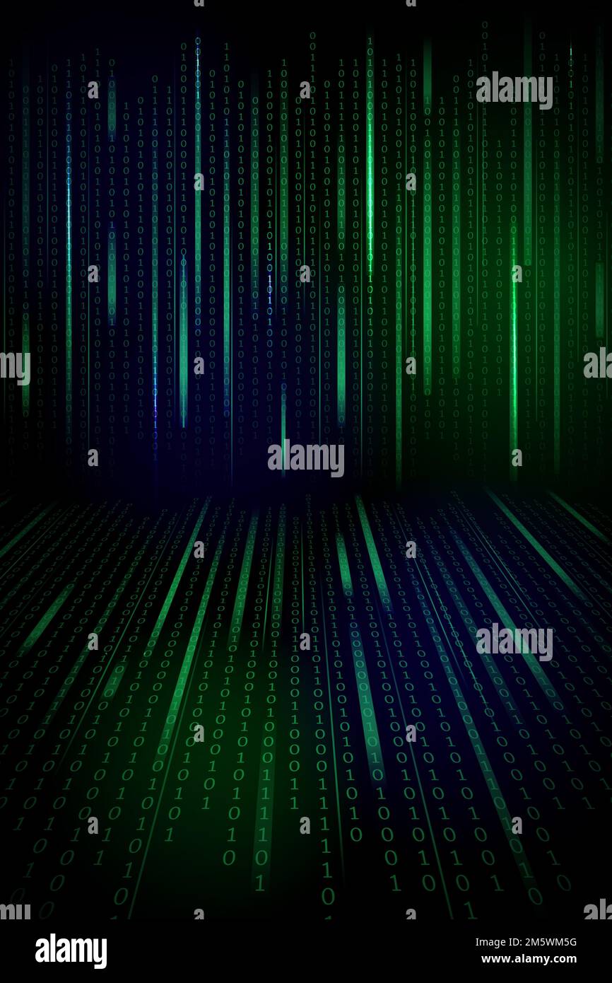 Stream of Binary Code Design Vector Stock Vektor