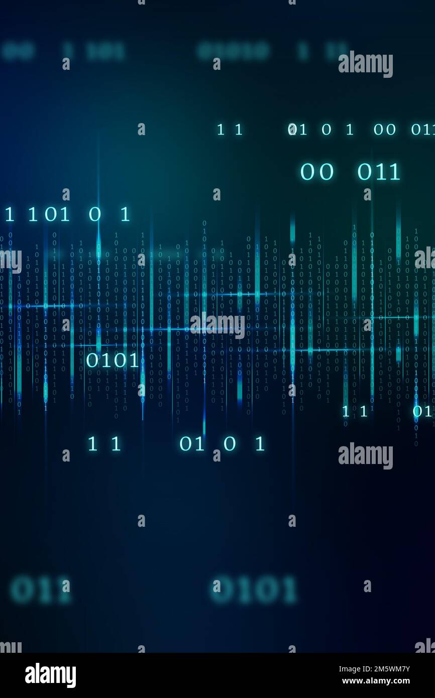 Stream of Binary Code Design Vector Stock Vektor