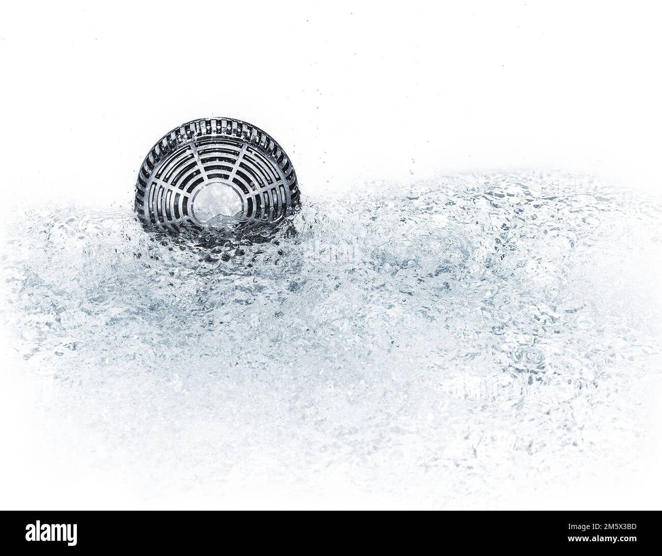 Badewanne mit Füllung oder Whirlpool, Nahaufnahme Stockfoto