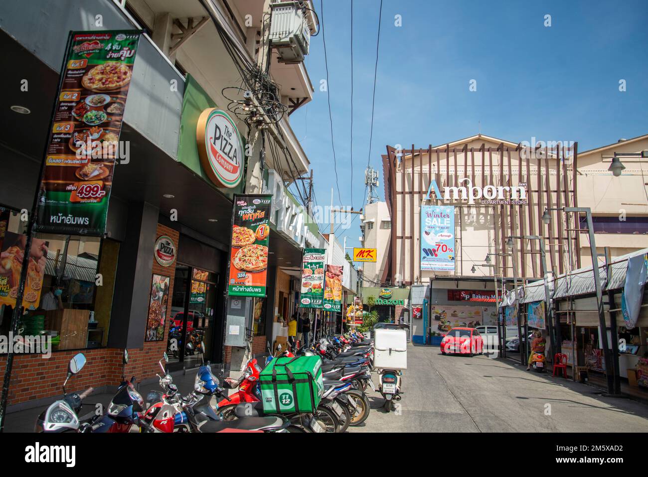 Das Stadtzentrum von Ayutthaya in der Provinz Ayutthaya in Thailand, Thailand, Ayutthaya, November 2022 Stockfoto