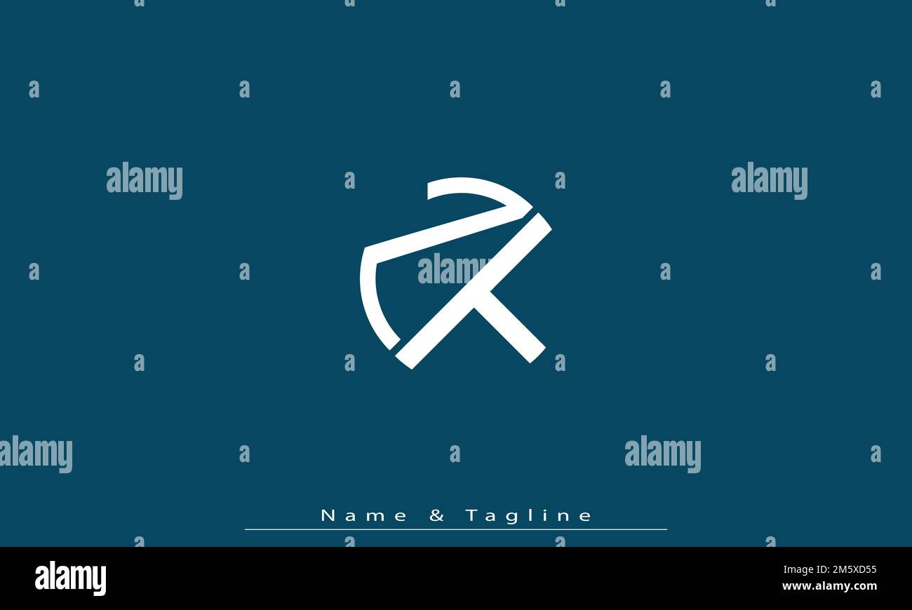 Alphabet Buchstaben Initialen Monogramm Logo NT , TN Stock Vektor