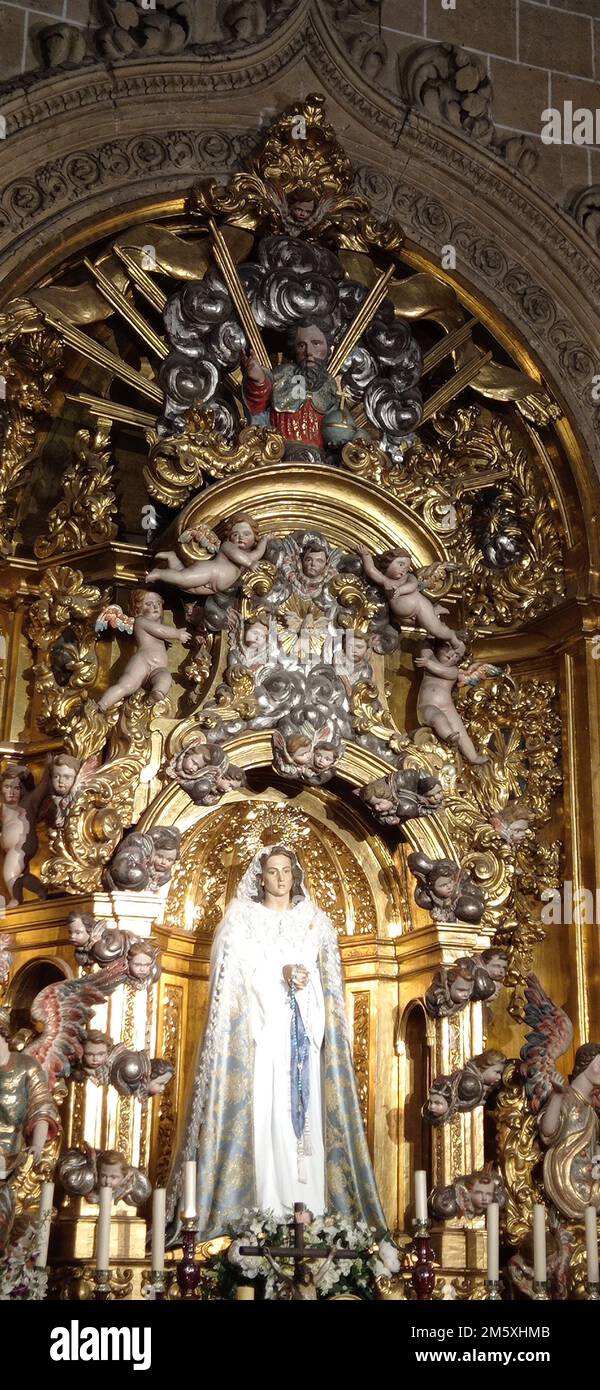 La Catedral Nueva de Salamanca ou Nouvelle cathédrale de Salamanque placée sous l'invocation de l'Assomption de la Vierge, est, avec l'ancienne cathéd Stockfoto