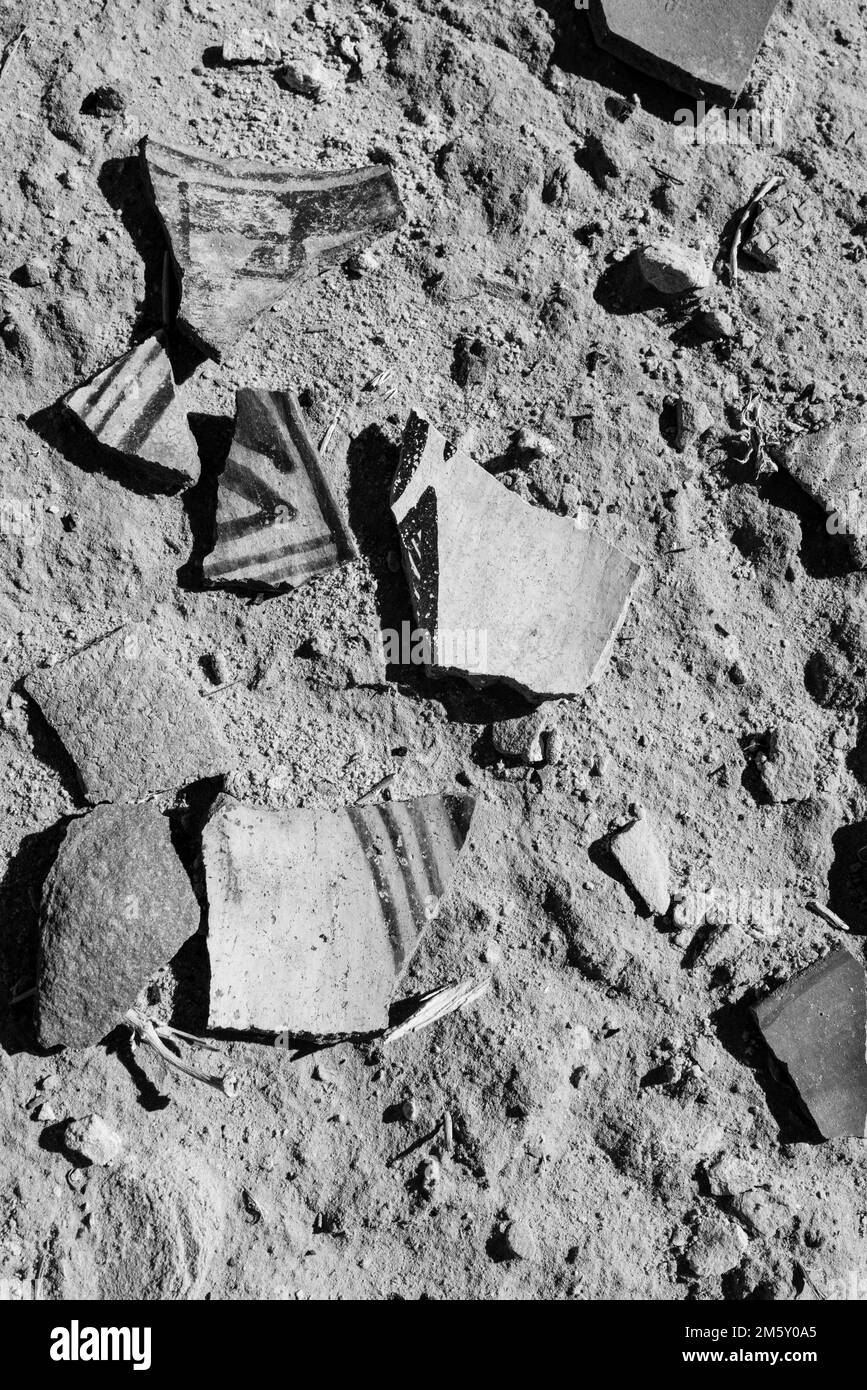 Rucksacktouren in Grand Gulch und Anasazi-Wohnungen und Felskunst. In Der Nähe Von Blanding, Utah, Usa. Stockfoto
