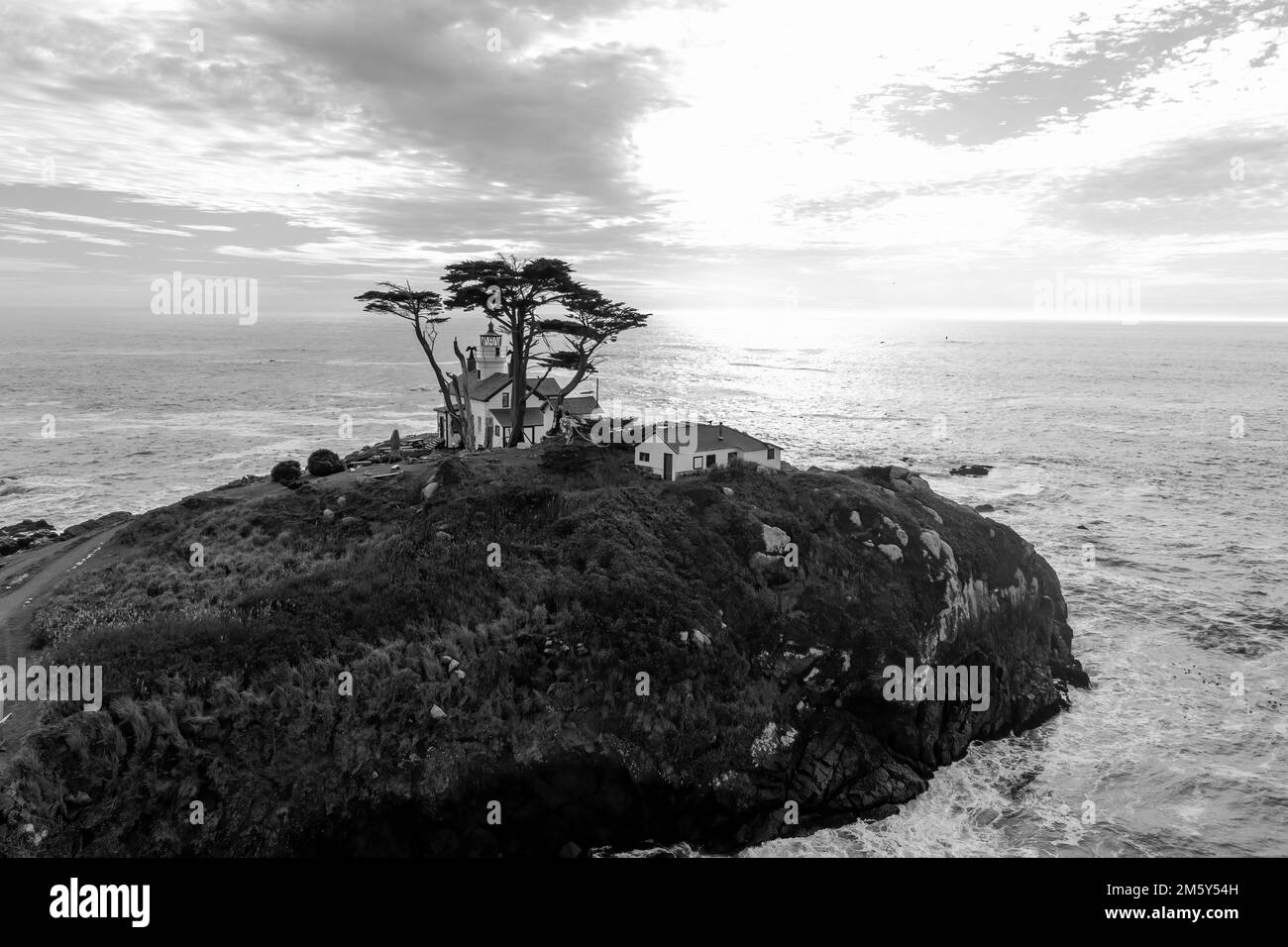 Battery Point Lighthouse in Crescent City Stockfoto