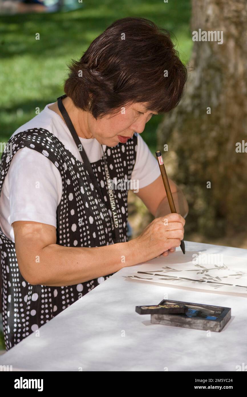 Japanischer Pinsel Mallehrer V Stockfoto