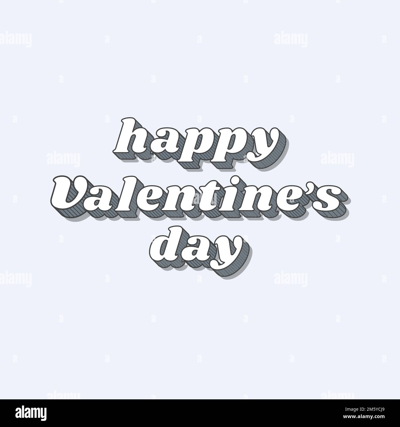 Happy valentine's Day Retro-Schriftzug mit auffälligem Love-Design Stock Vektor