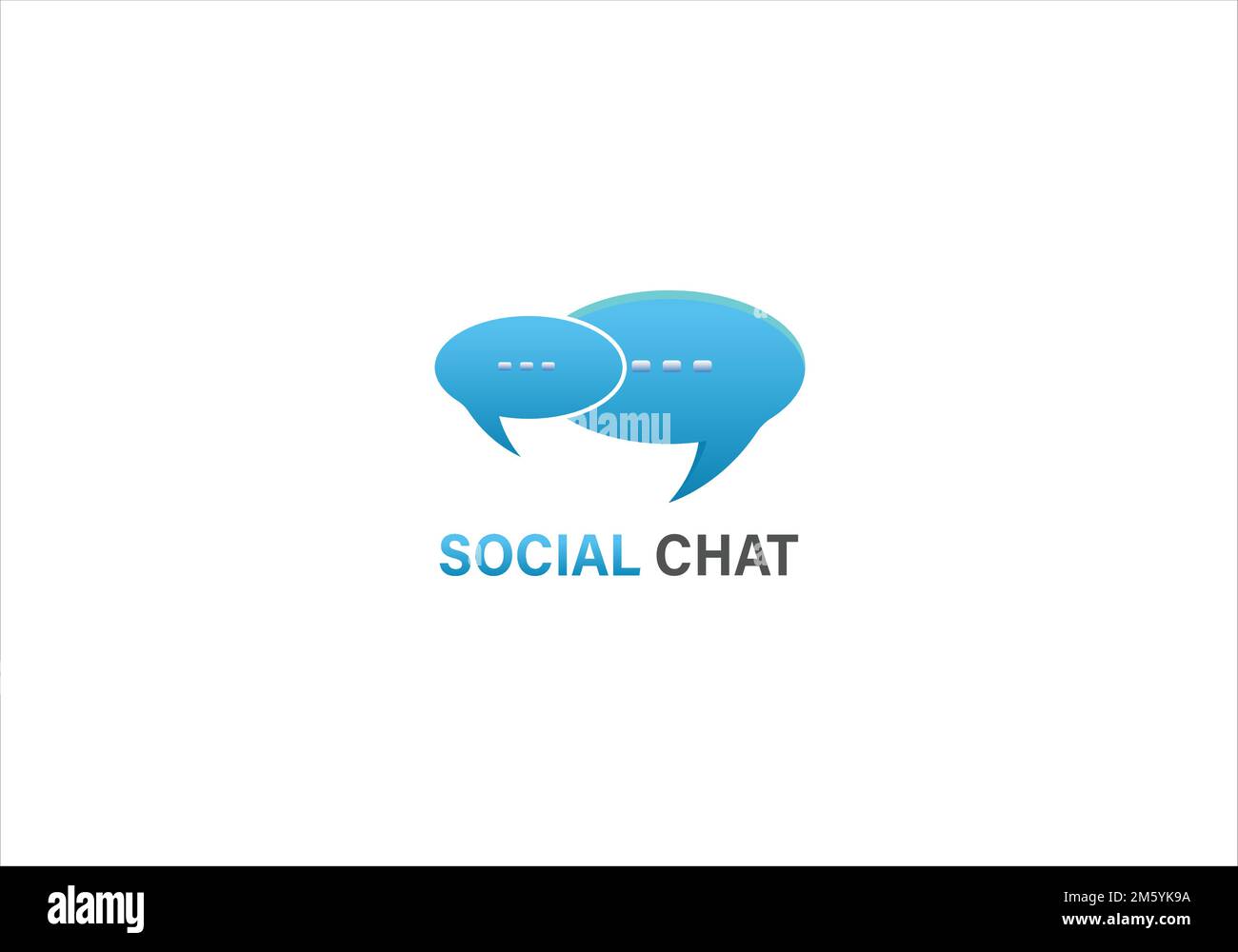 Logo und Symbolvorlage für kreative soziale Chats, Vektorvorlage für Logo-Chatting-App, Talk Logo, für Chat-Anwendungen entwickelt Stock Vektor