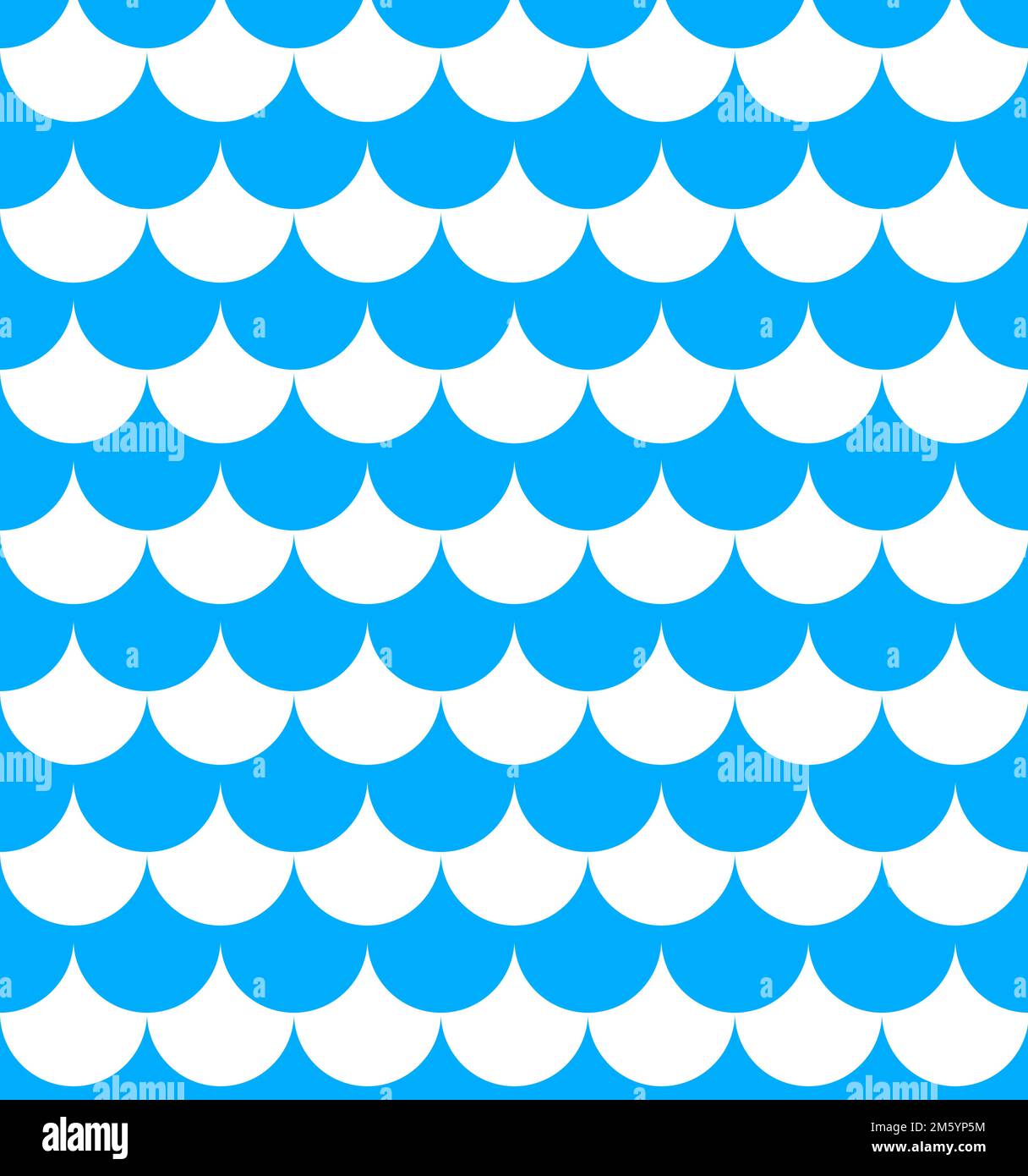Blauweißes Muster Hintergrund Der Fischskala. Reptil, Drachenhaut. Kawaii-Prinzessinnen-Muster. Hintergrund Für Geschenkpapier, Stoff Stock Vektor