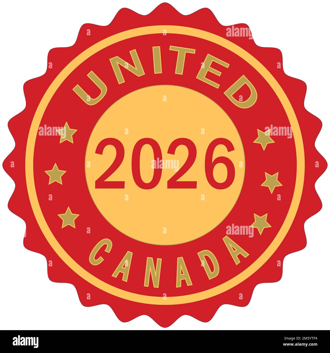 United 2026 Fußball-Meisterschaft Kanada farbenfrohes, abgestuftes Pinseldesign Vektor-Illustration Kanadas Flagge Rot Farben Hintergrund Stempel FIFA World Cup Canad Stock Vektor