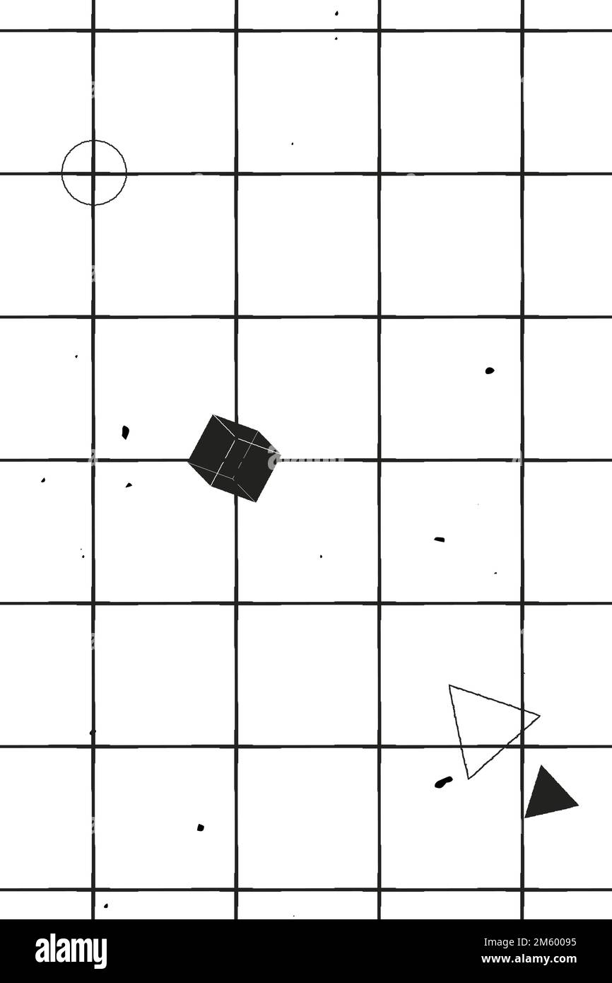 Nahtloses geometrisches 3D-Muster auf einem weißen Hintergrundvektor Stock Vektor