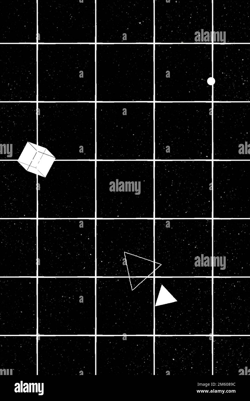 Nahtloses geometrisches 3D-Muster auf einem Vektor mit schwarzem Hintergrund Stock Vektor