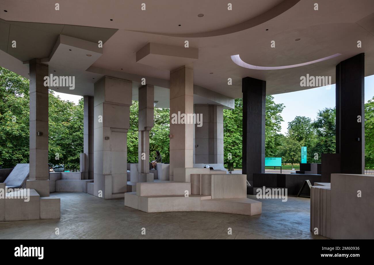 Serpentine Pavilion 2021 im London Hyde Park. Stockfoto