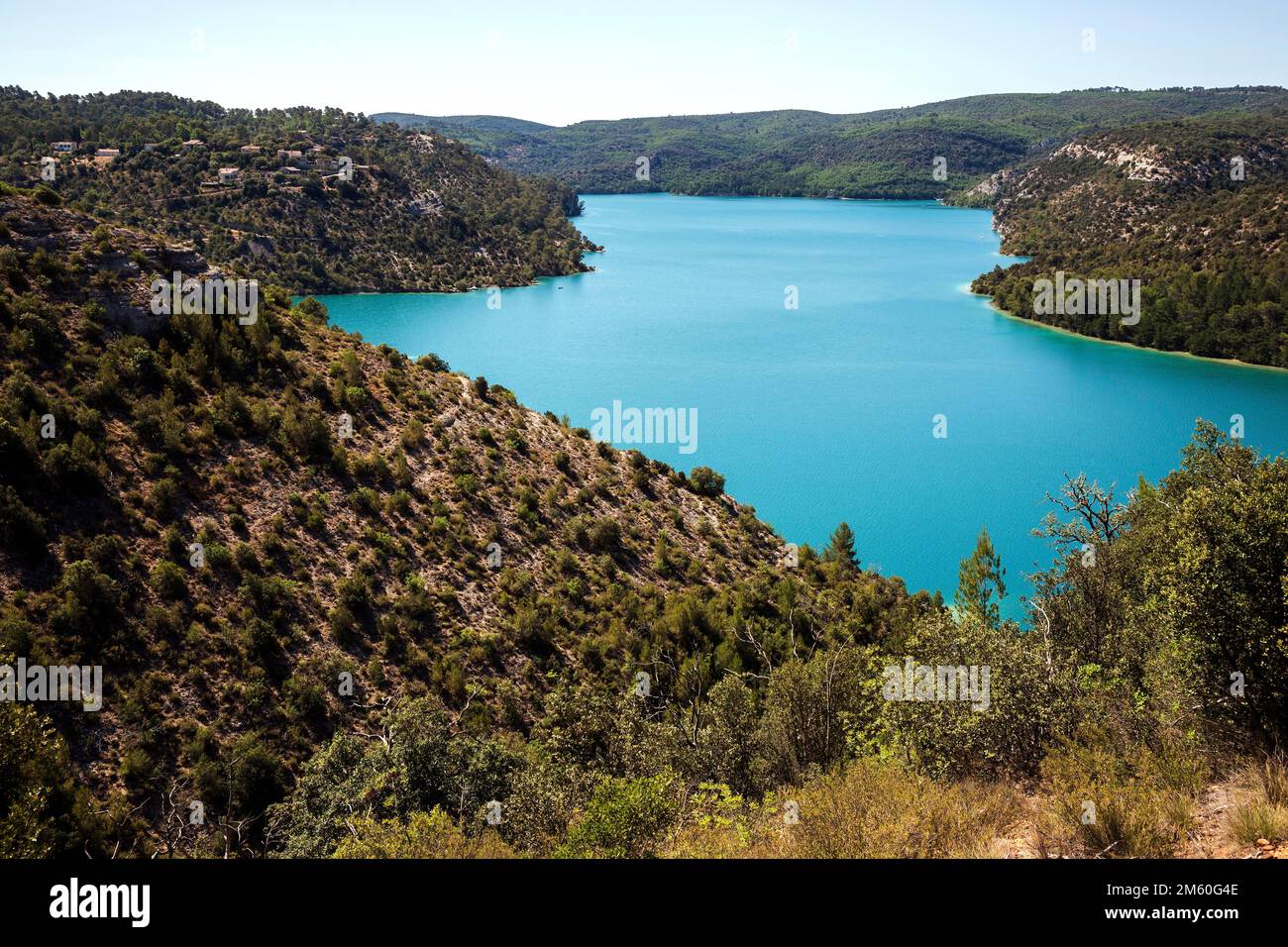 Lac d Esparron, Provence-Alpes-Cote d'Azur, Provence, Frankreich Stockfoto