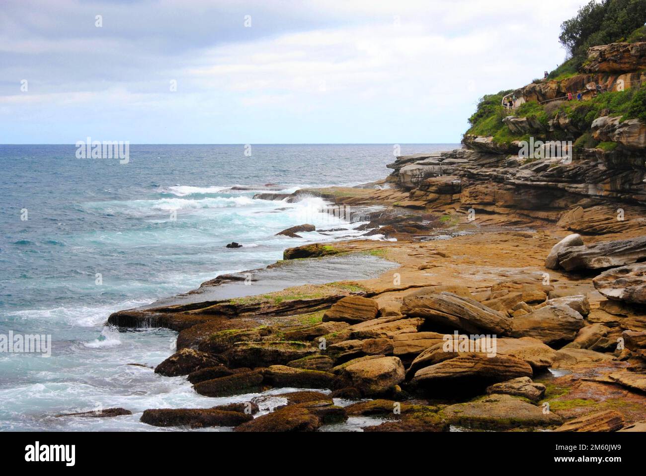 Küste von Sydney an einem bewölkten Tag Stockfoto