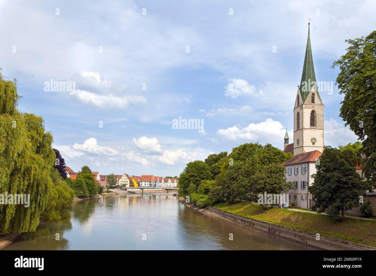 Neckar in Rottenburg Deutschland Stockfoto
