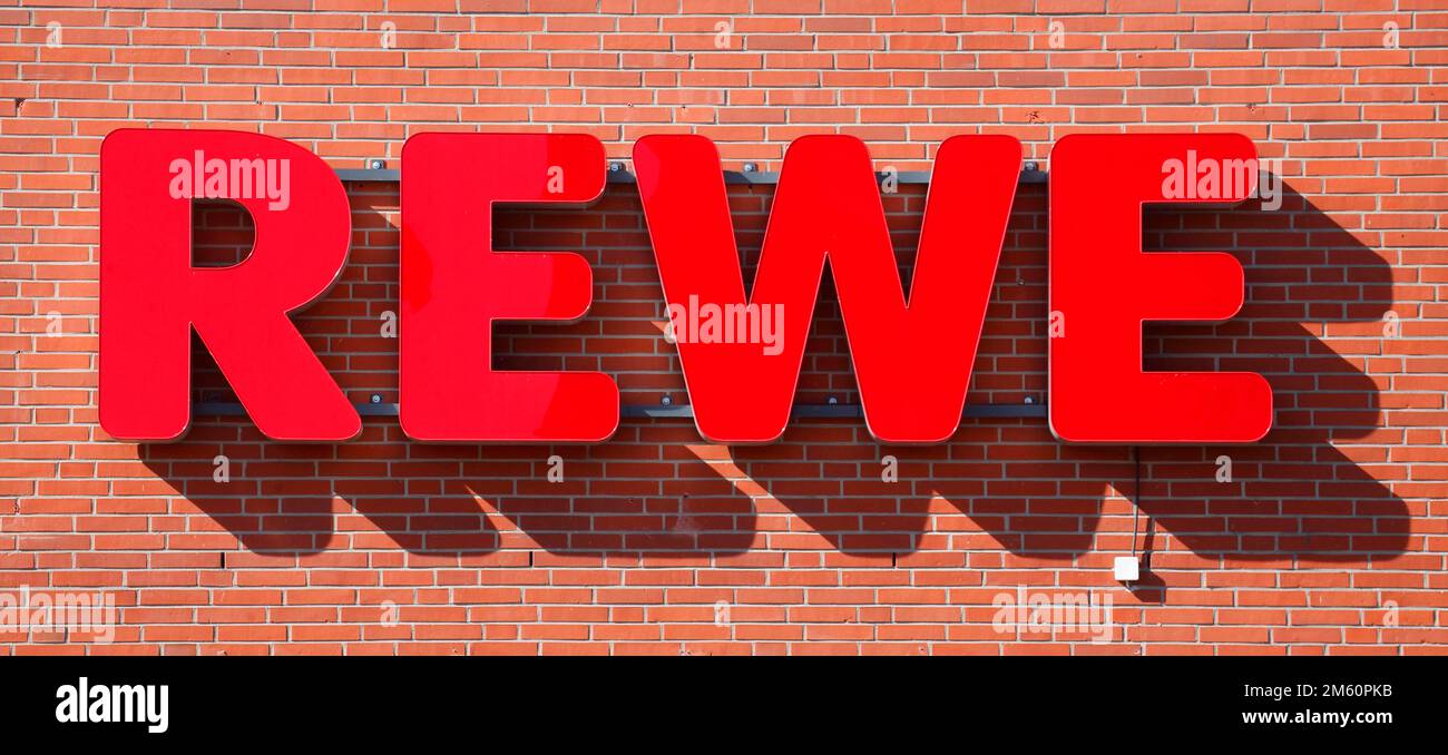 REWE Marken-Discount, Logo, Deutschland Stockfoto