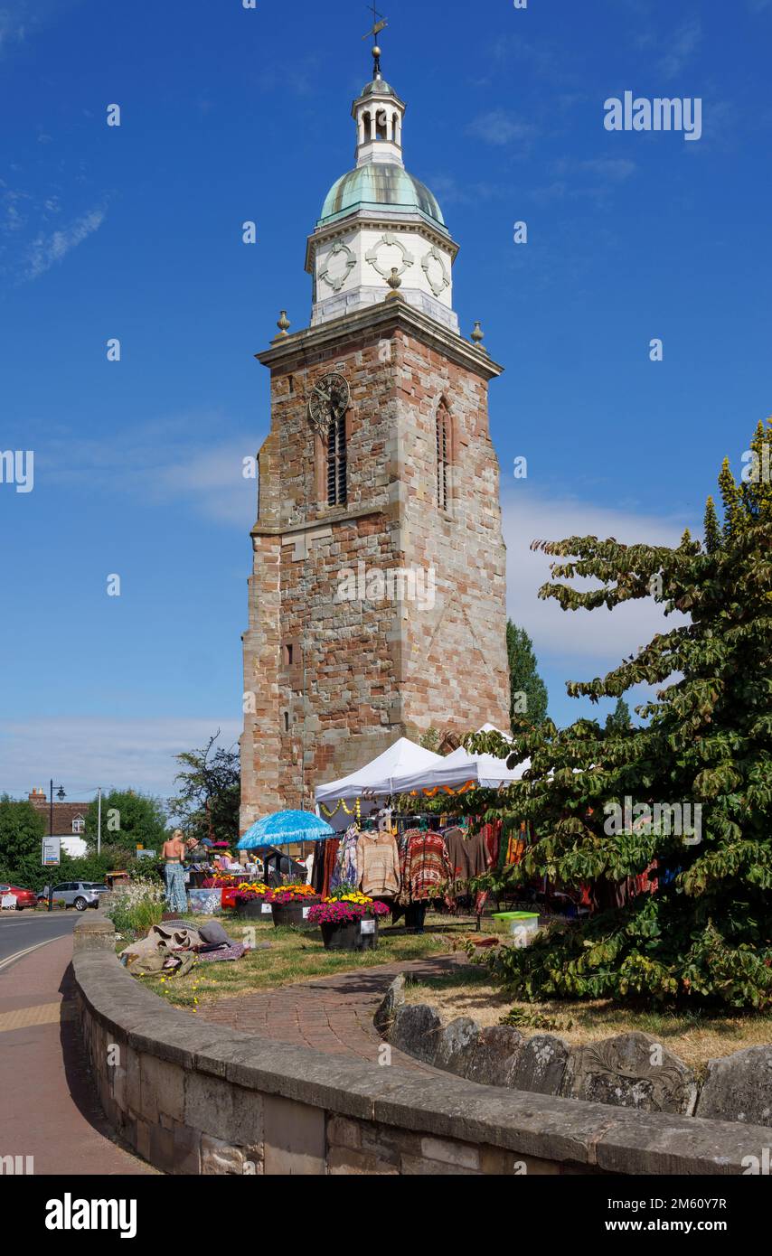 Kirchenturm in Church Street, Upton-upon-Severn, Worcestershire, England Stockfoto