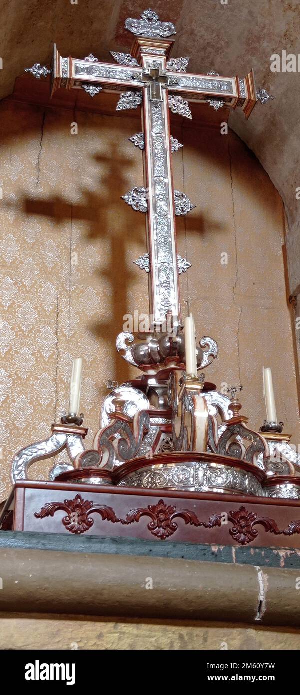 La Capilla de la Vera Cruz es una iglesia del siglo XVI que fue reformada por Joaquín Churriguera en el siglo XVIII, lo que le da aspecto barroco. Stockfoto