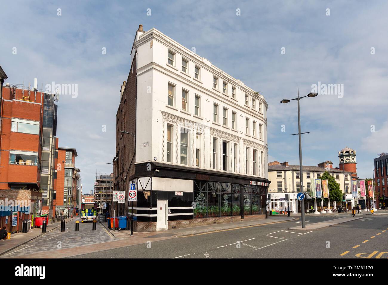 Liverpool, Großbritannien: Jimmy's Livemusik-Veranstaltungsort, Havelock Building, 130 Bold Street. Ehemaliger Cabin Club, der 2015 geschlossen wurde. Stockfoto