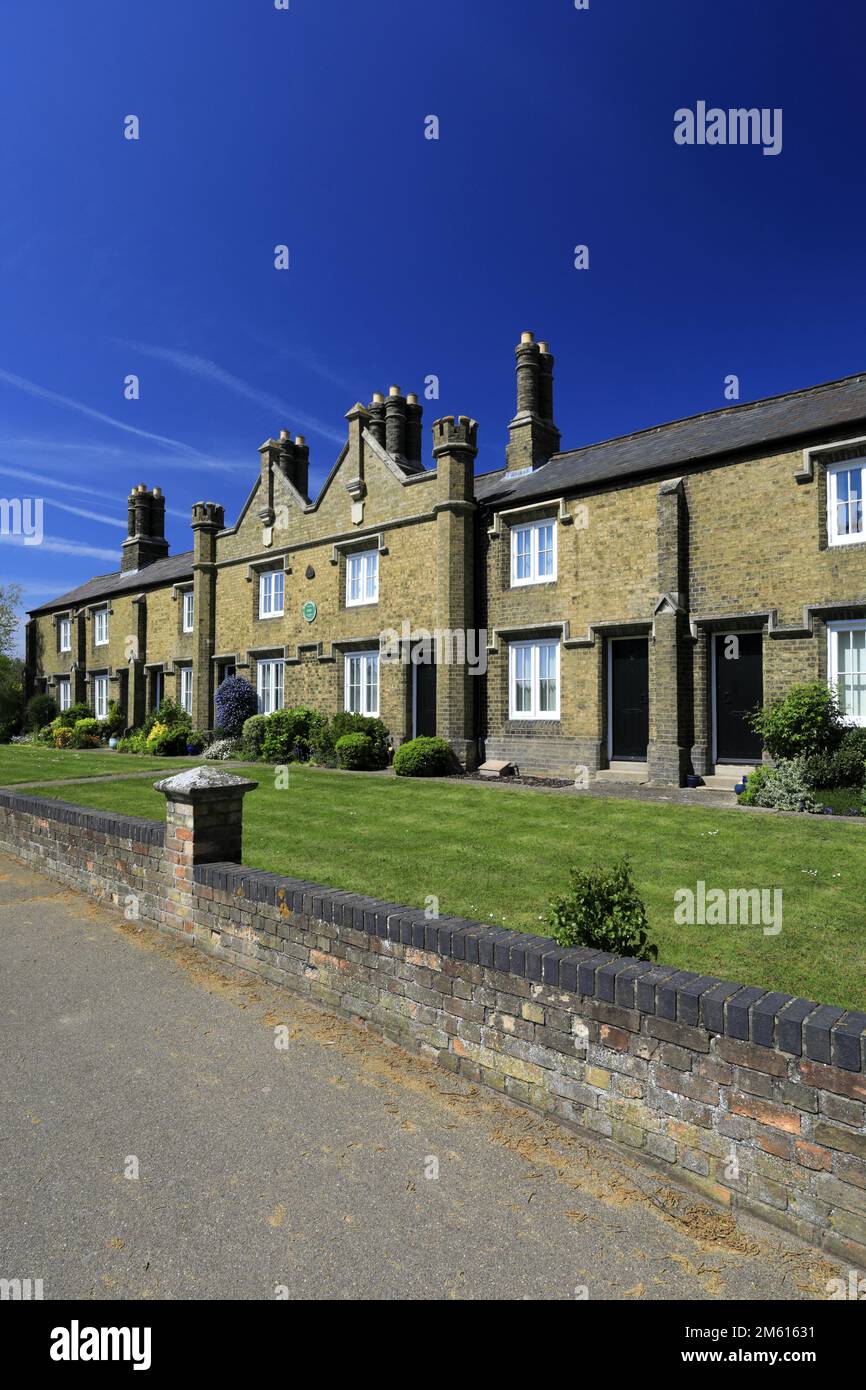 St Johns Almshouses, George Street, Huntingdon Town, Cambridgeshire, England; UK Stockfoto