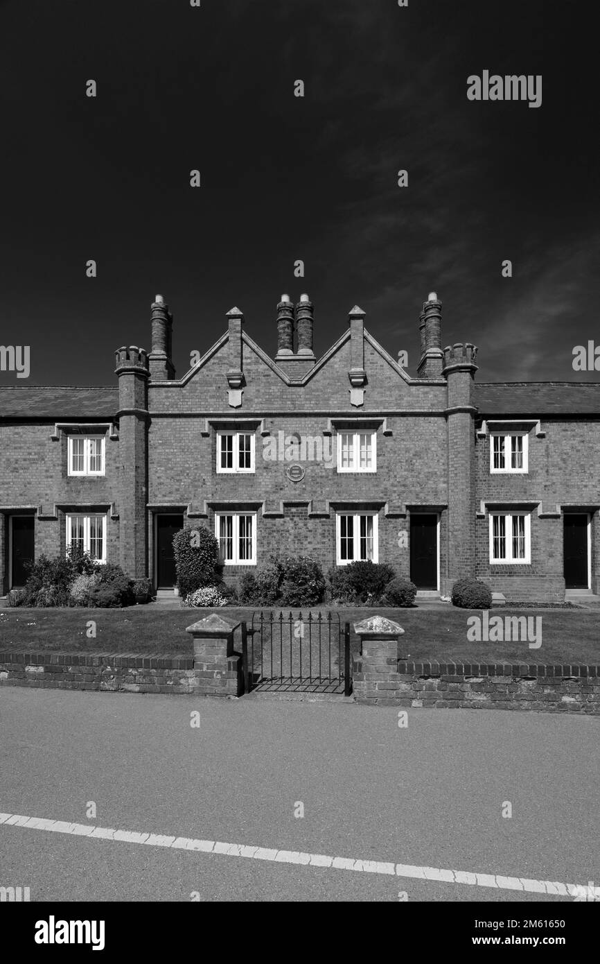 St Johns Almshouses, George Street, Huntingdon Town, Cambridgeshire, England; UK Stockfoto