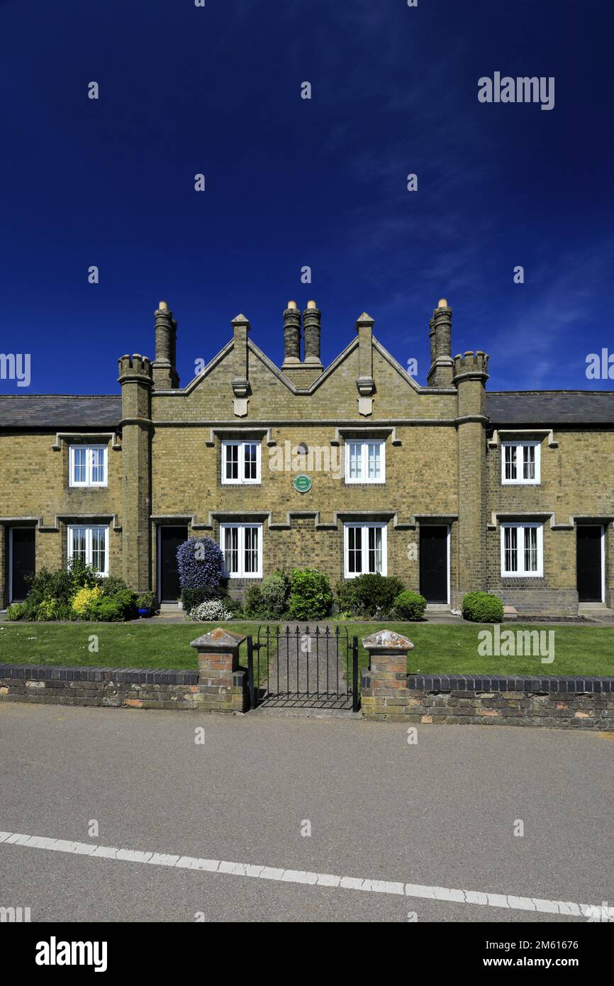 St Johns Almshouses, George Street, Huntingdon Town, Cambridgeshire, England; UK Stockfoto