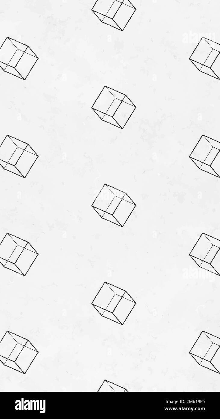 Nahtloser 3D geometrisch kubisch gemusterter Hintergrundvektor Stock Vektor