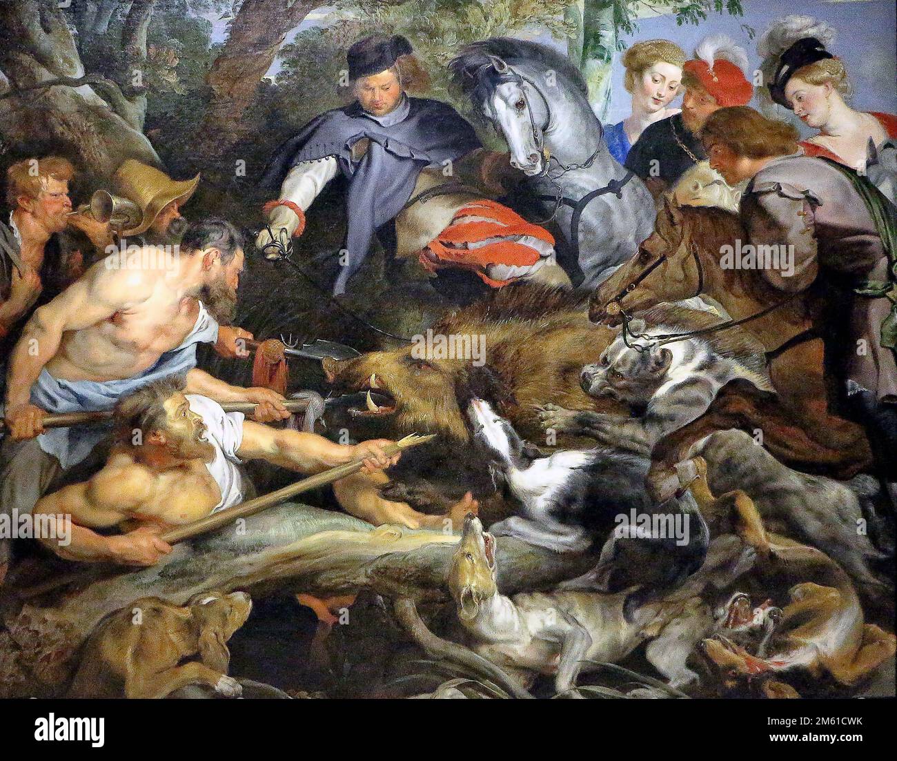 „La Chasse au Sanglier“-Gemälde von Pierre-Paul RUBENS (Peter Paul oder Petrus Paulus) 1577-1640 Stockfoto